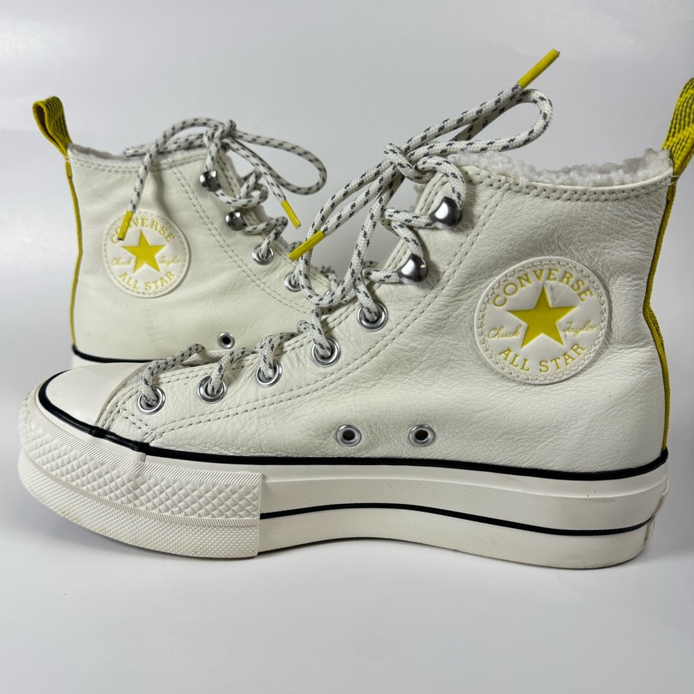 Converse‎ All Star Lift HI A05062C Egret Bitter Lemon Women's Size 7